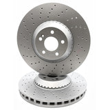 FOR MERCEDES S-CLASS AMG 13-20 FRONT DRILLED BRAKE DISCS PADS WEAR SENSOR 370mm