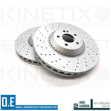 FOR MERCEDES S-CLASS AMG 2013-2020 FRONT DRILLED BRAKE DISCS PAIR 370mm