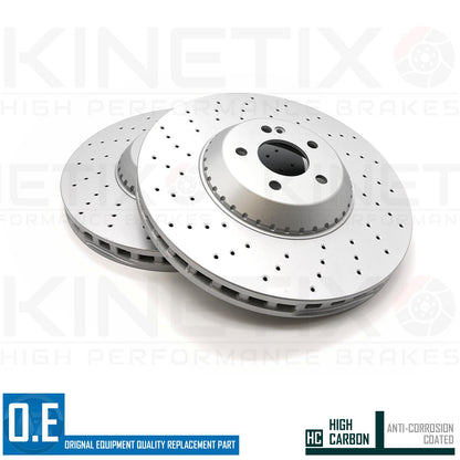FOR MERCEDES E200 E200d E220d E300de E300e AMG LINE (214) FRONT BRAKE DISCS PAIR 370mm X 36mm A2234214200 / 2234214200