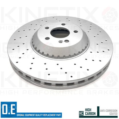 FOR MERCEDES E200 E200d E220d E300de E300e AMG LINE (214) FRONT BRAKE DISCS PADS & WEAR WIRE SENSOR LEAD 370mm X 36mm A2234214200 / 2234214200