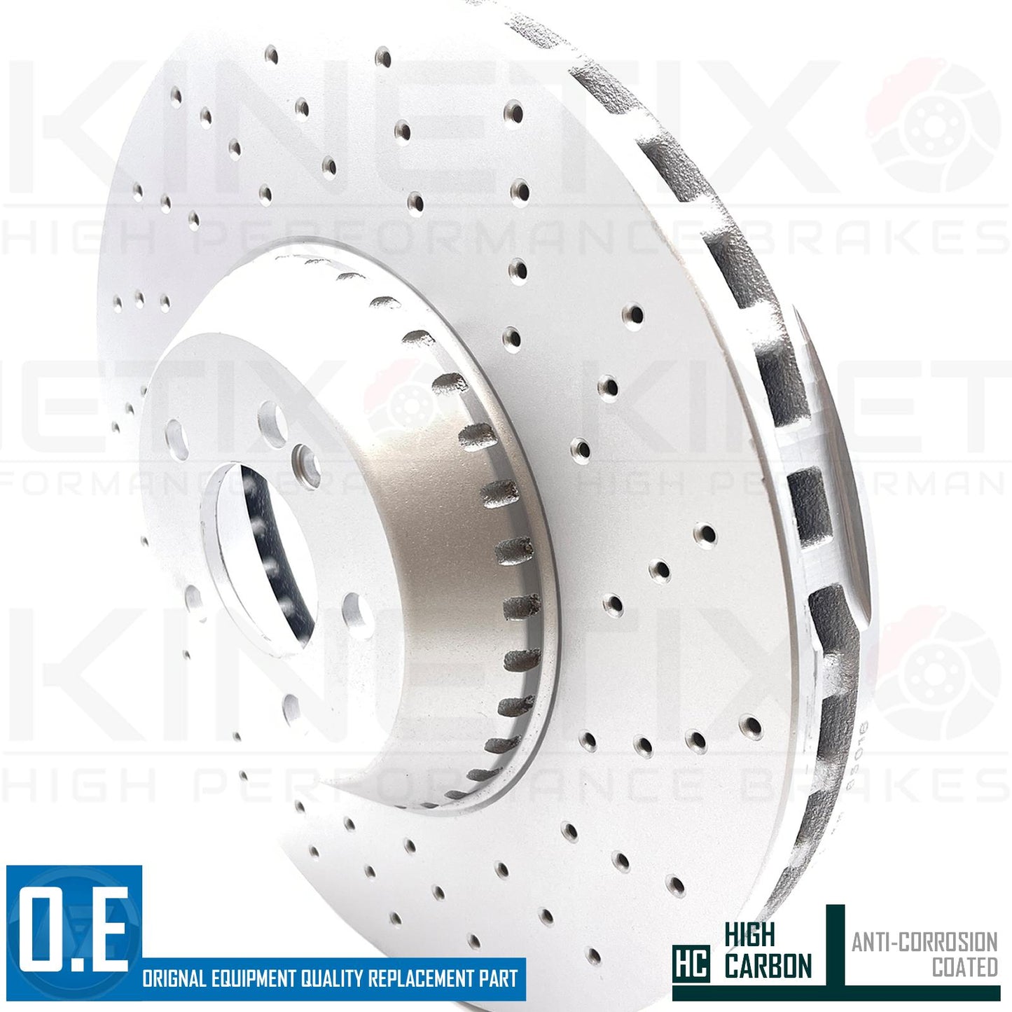 FOR MERCEDES E200 E200d E220d E300de E300e AMG LINE (214) FRONT BRAKE DISCS PAIR 370mm X 36mm A2234214200 / 2234214200