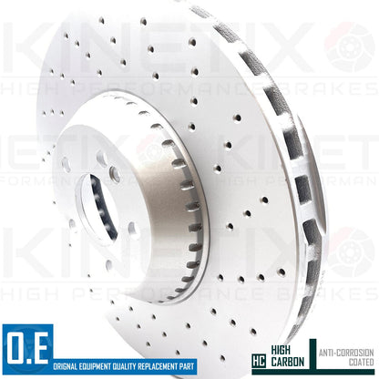 FOR MERCEDES E200 E200d E220d E300de E300e AMG LINE (214) FRONT BRAKE DISCS PAIR 370mm X 36mm A2234214200 / 2234214200