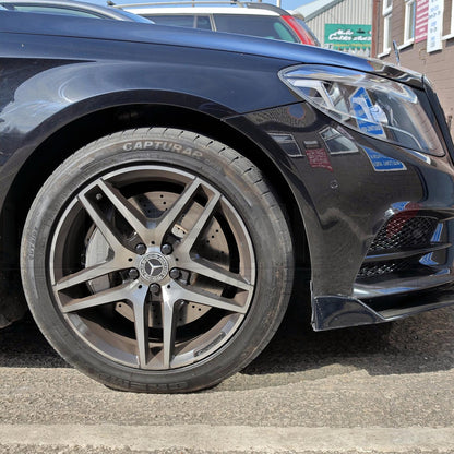 FOR MERCEDES S 560 AMG FRONT DRILLED HIGH CARBON BRAKE DISCS PAIR 370mm