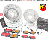 FOR ABARTH 500 595 695 COMPETIZIONE FRONT REAR BRAKE DISCS RACING PADS 305m/240m