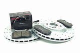 FOR ABARTH PUNTO 1.4 SUPERSPORT DRILLED FRONT REAR BRAKE DISCS BREMBO PADS