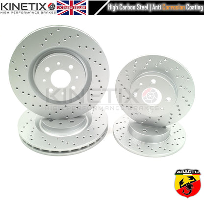 FOR ABARTH 500 COMPETIZIONE FRONT REAR DRILLED BRAKE DISCS 305mm 240mm