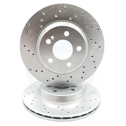 FOR MERCEDES C300 C300d C300e E300d E300 AMG SPORTS DRILLED FRONT REAR BRAKE DISCS 342mm 300mm
