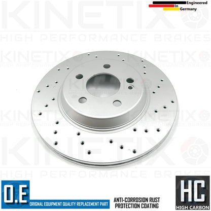 FOR MERCEDES C300 C300d C300e E300d E300 AMG SPORTS DRILLED FRONT REAR BRAKE DISCS 342mm 300mm