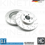 FOR MERCEDES E180 AMG SPORT DRILLED REAR BRAKE DISCS PADS SENSOR 300mm