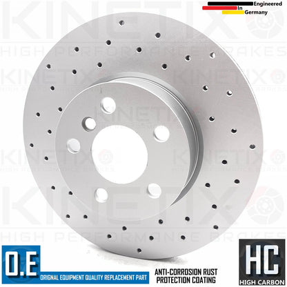 FOR BMW 420i G26 M SPORT COATED CROSS DRILLED FRONT BRAKE DISCS PAIR 307mm