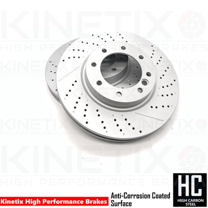 FOR MERCEDES G63 G65 AMG G500 FRONT BRAKE DISCS PADS & WIRE SENSOR 375mm X 36mm