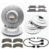 FOR PORSCHE CAYENNE 4.8 4.8 S 4.8 TURBO GTS FRONT REAR BRAKE DISCS PADS SENSORS