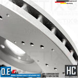 FOR AUDI RS6 C6 FRONT AXLE CROSS DRILLED BRAKE DISCS BREMBO PADS SENSORS 390mm