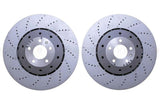 FOR AUDI RS6 C6 FRONT REAR DRILLED BRAKE DISCS APEC PADS SENSORS 390mm 356mm
