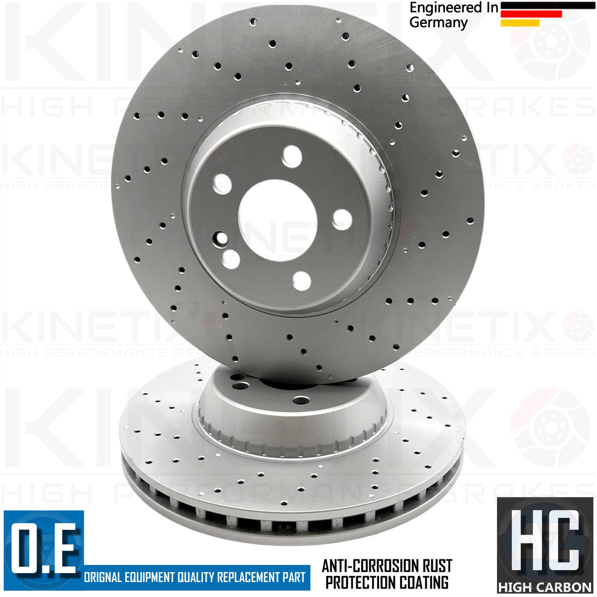 NEW KINETIX MERCEDES-BENZ W222 S-CLASS FRONT BRAKE DISCS PADS WIRE A2224215000