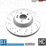 FOR MERCEDES S-CLASS (SE) FRONT PREMIUM HIGH CARBON BRAKE DISCS PAIR 342mm
