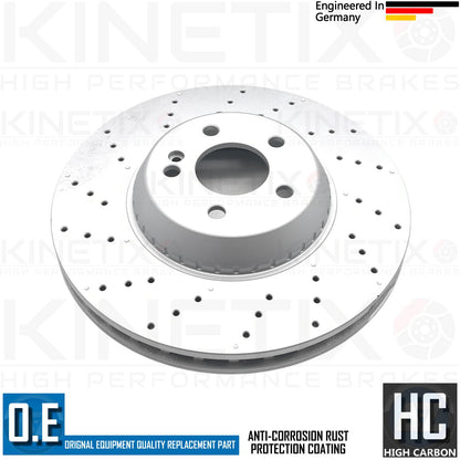 FOR MERCEDES S-CLASS S400d W222 BONDED FRONT BRAKE DISCS PAIR 342mm A2224215000