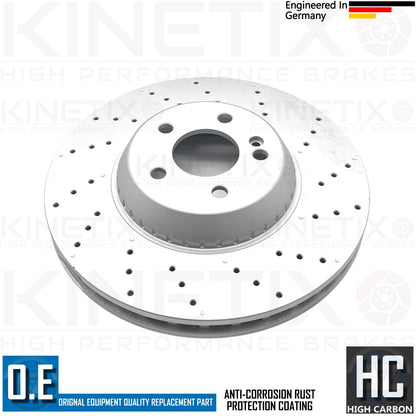 FOR MERCEDES S-CLASS S400d W222 BONDED FRONT BRAKE DISCS PAIR 342mm A2224215000