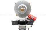 FOR MERCEDES S-CLASS S350 BlueTEC W222 BONDED FRONT BRAKE DISCS PADS WIRE 342mm