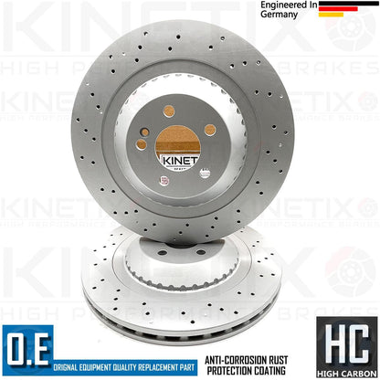 FOR MERCEDES S300 S320 S350 AMG REAR BRAKE DISCS MINTEX PADS & SENSOR 340mm