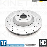FOR MERCEDES S350d S300h AMG DRILLED REAR BRAKE DISCS MINTEX PADS SENSOR 340mm