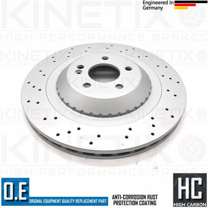 FOR MERCEDES S300 S320 S350 AMG REAR BRAKE DISCS MINTEX PADS & SENSOR 340mm