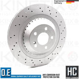 FOR MERCEDES S300 S320 S350 AMG REAR BRAKE DISCS MINTEX PADS & SENSOR 340mm