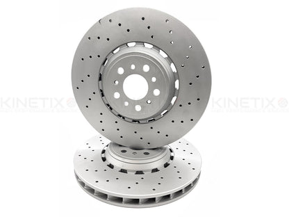 FOR BMW X5M F85 X6M F86 (2014-2019) 4.4 V8 FRONT LEFT RIGHT BRAKE DISCS KINETIX CERAMIC K44 RACING PADS & WEAR WIRE SENSOR LEAD 395mm X 36mm