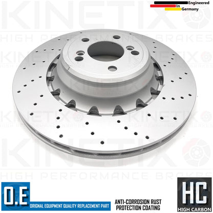 FOR BMW X5M F85 X6M F86 DRILLED FRONT REAR LEFT RIGHT BRAKE DISCS PADS & WEAR WIRE SENSOR LEADS 395mm 385mm