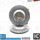 FOR MERCEDES S-CLASS S600 AMG CROSS DRILLED REAR BRAKE DISCS 360mm A2224231500