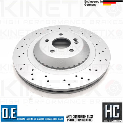 FOR MERCEDES S-CLASS S500 AMG CROSS DRILLED REAR BRAKE DISCS 360mm A2224231500