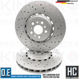 FOR BMW M4 G82 G83 COMPETITION CROSS DRILLED FRONT REAR BRAKE DISCS 380mm 370mm