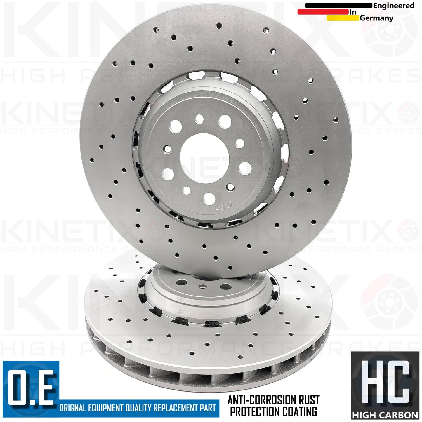 FOR BMW M4 Competition (G82/G83) FRONT LEFT RIGHT DRILLED BRAKE DISCS PADS & WEAR WIRE SENSOR LEAD 380mm X 36mm 34108093709 | 34108093710 | 34107889661 | 34107889662