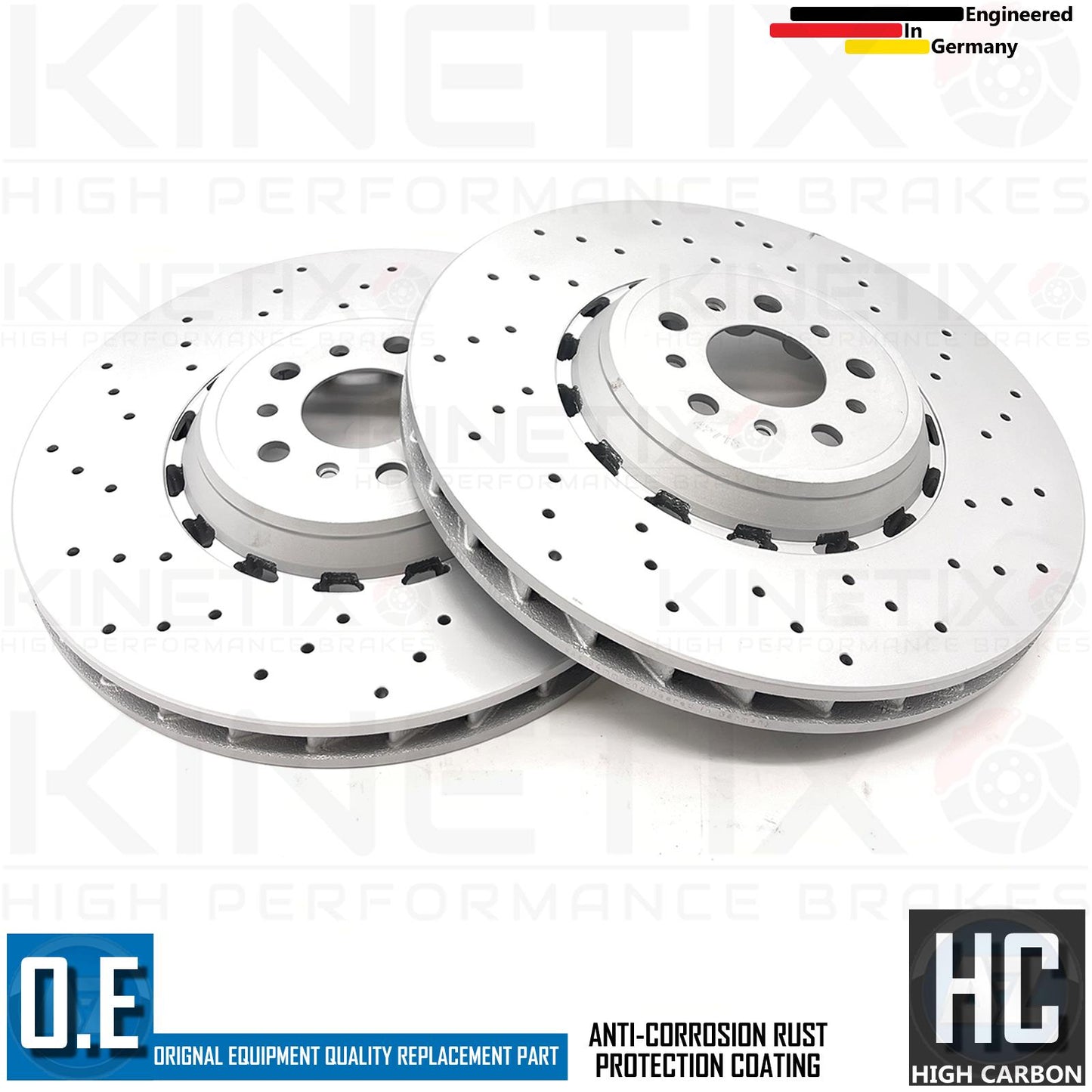 FOR BMW M3 Competition (G80/G81) FRONT LEFT RIGHT DRILLED BRAKE DISCS PADS & WEAR WIRE SENSOR LEAD 380mm X 36mm 34108093709 | 34108093710 | 34107889661 | 34107889662
