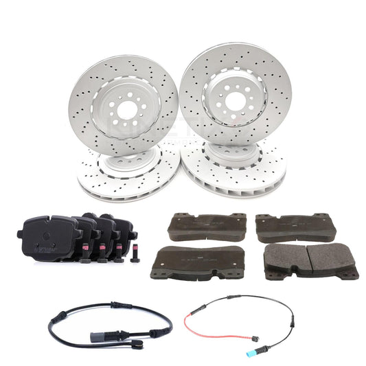FOR BMW M3 G80 G81 COMPETITION DRILLED FRONT REAR BRAKE DISCS PADS 380mm 370mm
