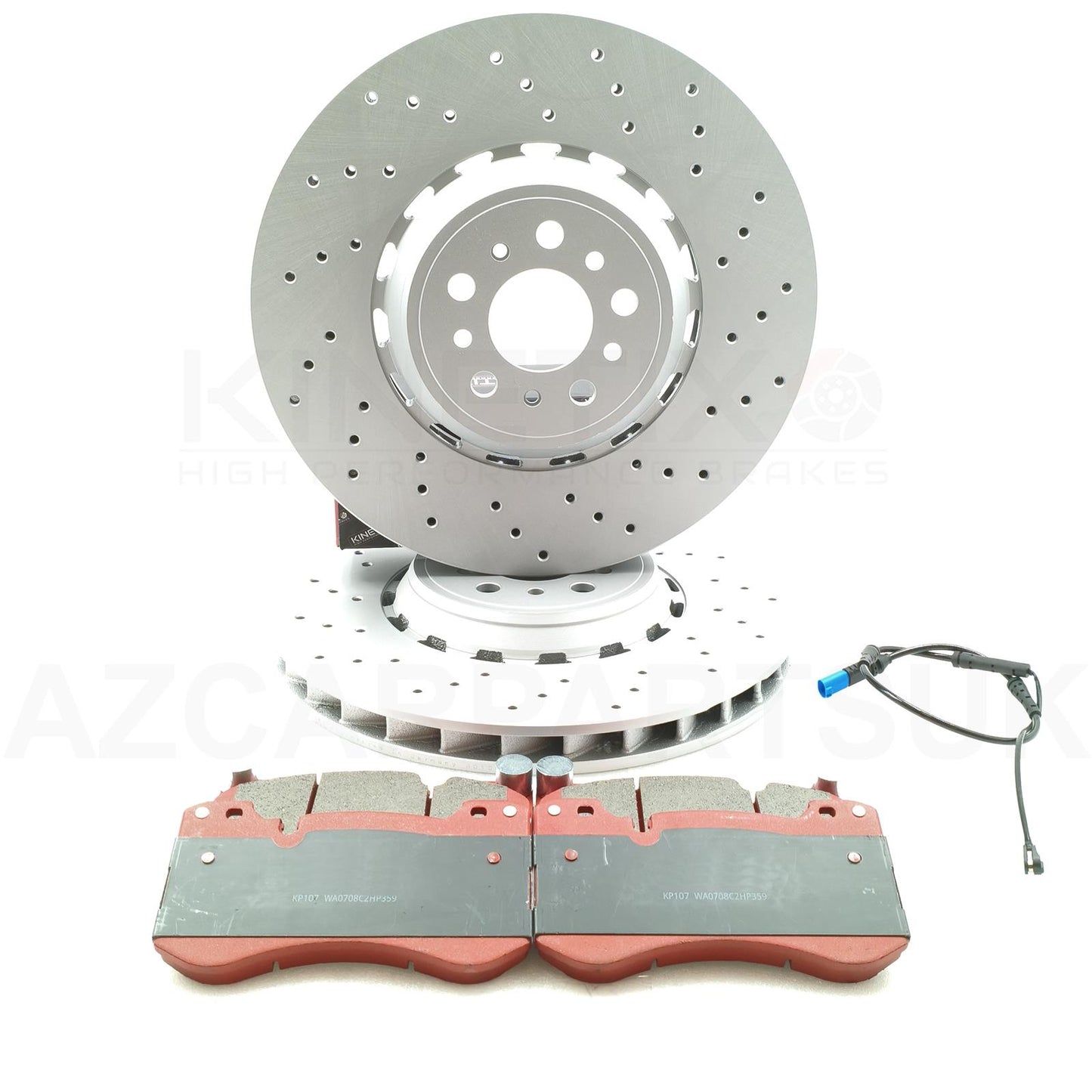 FOR BMW M3 Competition (G80/G81) FRONT LEFT RIGHT DRILLED BRAKE DISCS PADS & WEAR WIRE SENSOR LEAD 380mm X 36mm 34108093709 | 34108093710 | 34107889661 | 34107889662