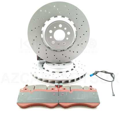 FOR BMW M3 Competition (G80/G81) FRONT LEFT RIGHT DRILLED BRAKE DISCS PADS & WEAR WIRE SENSOR LEAD 380mm X 36mm 34108093709 | 34108093710 | 34107889661 | 34107889662