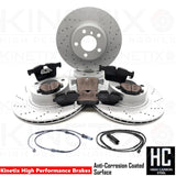 FOR BMW X3 X4 20d 30d 35d 35i CROSS DRILLED FRONT REAR BRAKE DISCS PADS 328/330