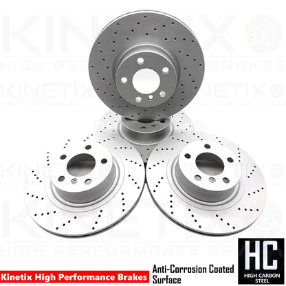 FOR BMW X3 X4 F25 F26 30d FRONT REAR DRILLED BRAKE DISCS PADS SENSORS 328/330