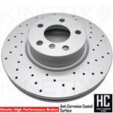 FOR BMW X3 X4 20d M SPORT DRILLED FRONT BRAKE DISCS MINTEX PADS WEAR SENSOR WIRE