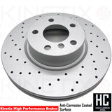 FOR BMW X3 X4 20d M SPORT DRILLED FRONT BRAKE DISCS MINTEX PADS WEAR SENSOR WIRE