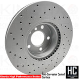 FOR BMW X3 X4 20d M SPORT DRILLED FRONT BRAKE DISCS MINTEX PADS WEAR SENSOR WIRE