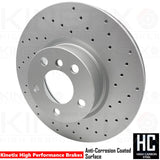 FOR BMW X3 X4 20d M SPORT DRILLED FRONT BRAKE DISCS MINTEX PADS WEAR SENSOR WIRE