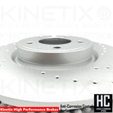 FOR LAND ROVER DISCOVERY 2.0 TD4 DRILLED FRONT REAR BRAKE DISCS 349mm 325mm
