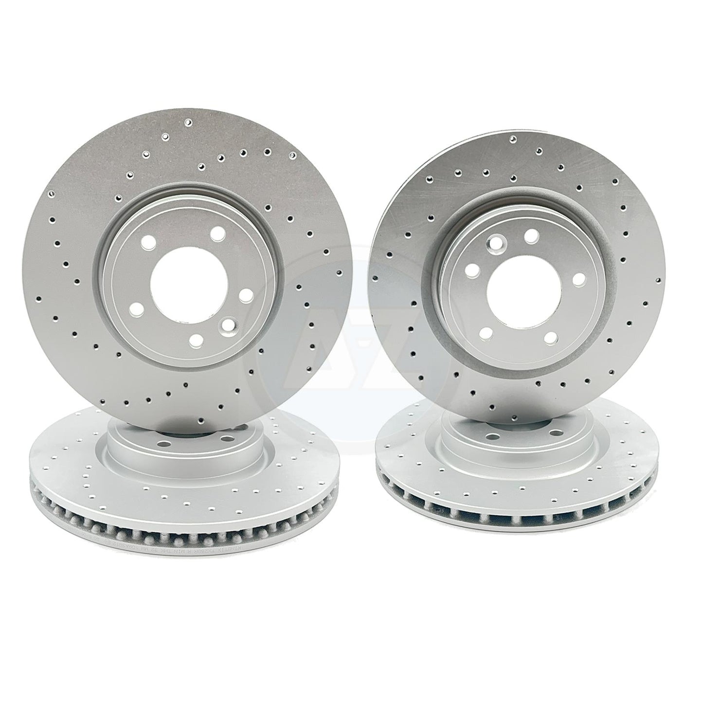 FOR LAND ROVER DISCOVERY 3.0 P360 DRILLED FRONT REAR BRAKE DISCS APEC PADS FR RR