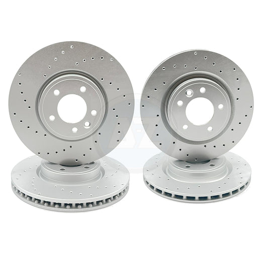 FOR LAND ROVER DISCOVERY 3.0 TD6 DRILLED FRONT REAR BRAKE DISCS 349mm 325mm