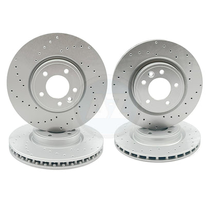 FOR LAND ROVER DISCOVERY 3.0 D250 DRILLED FRONT REAR BRAKE DISCS APEC PADS FR RR
