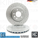 FOR LAND ROVER DISCOVERY 2.0 SD4 CROSS DRILLED REAR BRAKE DISCS PAIR 325mm