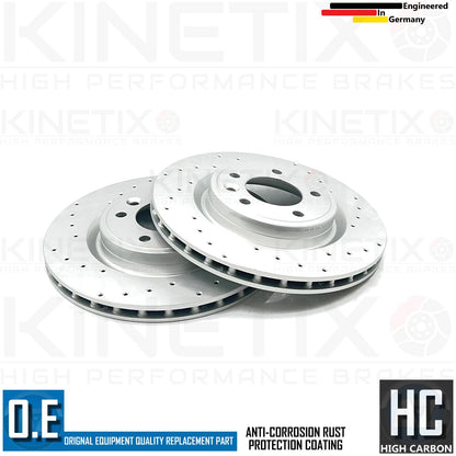 FOR LAND ROVER DISCOVERY 3.0 TD6 DRILLED FRONT REAR BRAKE DISCS 349mm 325mm