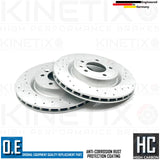 FOR LAND ROVER DISCOVERY 3.0 SDV6 CROSS DRILLED REAR BRAKE DISCS PAIR 325mm